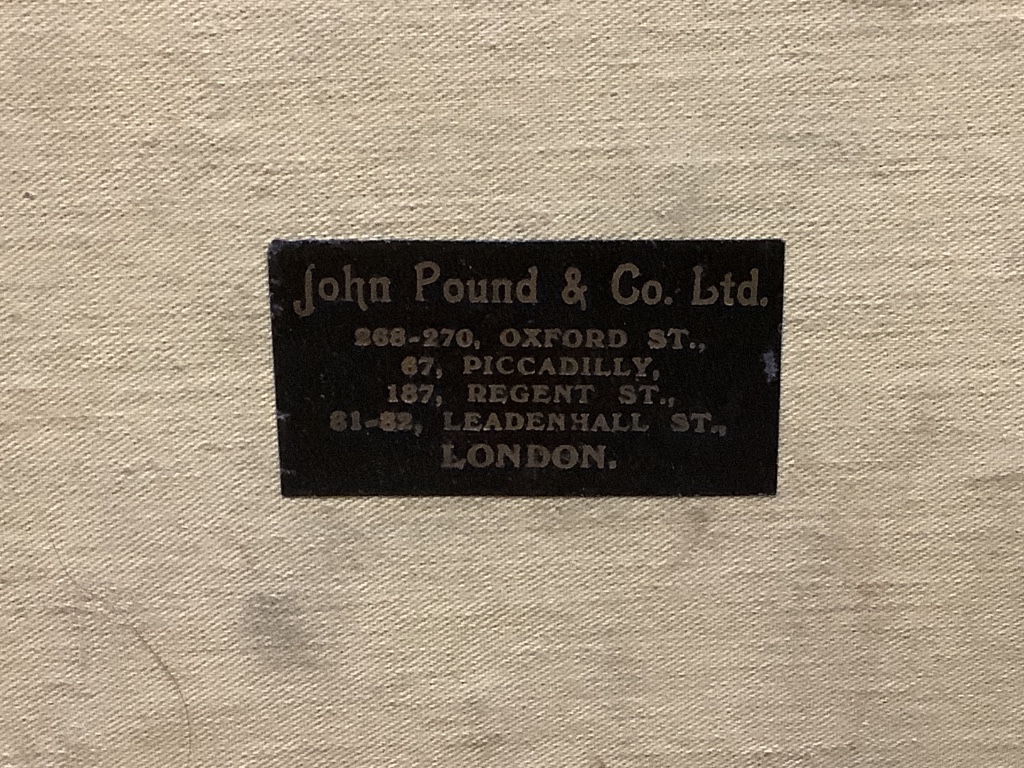 A leather case by John Pound & Co., width 60cm